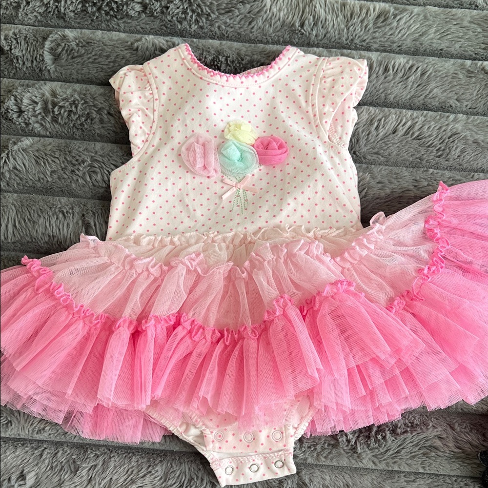 Little Me Pink Polka Dot Tutu Dress